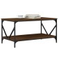 vidaXL Mesa de centro madera contrachapada roble marrón 90x50x45 cm vidaXL Mesa de centro madera contrachapada roble marrón 90x50x45 cm