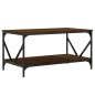 vidaXL Mesa de centro madera contrachapada roble marrón 90x50x45 cm vidaXL Mesa de centro madera contrachapada roble marrón 90x50x45 cm