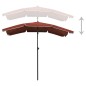 vidaXL Sombrilla de jardín con poste terracota 200x130 cm vidaXL Sombrilla de jardín con poste terracota 200x130 cm