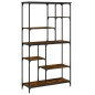 vidaXL Estantería madera ingeniería acero roble ahumado 99x35,5x176 cm vidaXL Estantería madera ingeniería acero roble ahumado 99x35,5x176 cm