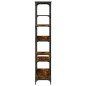 vidaXL Estantería madera ingeniería acero roble ahumado 99x35,5x176 cm vidaXL Estantería madera ingeniería acero roble ahumado 99x35,5x176 cm