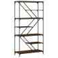 vidaXL Estantería madera de ingeniería acero roble marrón 91x36x176 cm