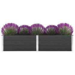 vidaXL Arriate de WPC gris 250x50x54 cm