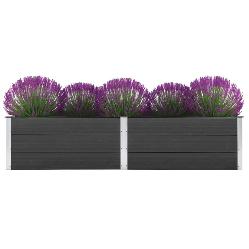 vidaXL Arriate de WPC gris 250x50x54 cm vidaXL Arriate de WPC gris 250x50x54 cm