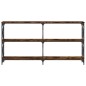 vidaXL Mesa consola madera de ingeniería roble ahumado 156x28x80,5 cm