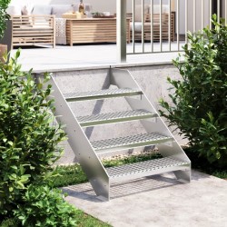vidaXL Peldaño de rejilla acero galvanizado 70x24x7 cm