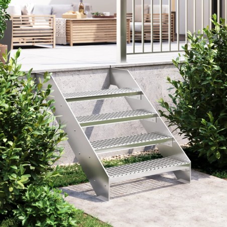 vidaXL Peldaño de rejilla acero galvanizado 70x24x7 cm