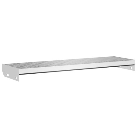 vidaXL Peldaño de rejilla acero galvanizado 80x24x7 cm