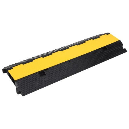 vidaXL Rampas protectoras de cables con 2 canales goma 100 cm