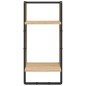 vidaXL Estantes pared con barras 6 pzas madera ingeniería roble Sonoma