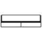 vidaXL Estante de pared con barra negro 100x25x30 cm vidaXL Estante de pared con barra negro 100x25x30 cm