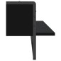 vidaXL Estante de pared con barra negro 100x25x30 cm vidaXL Estante de pared con barra negro 100x25x30 cm