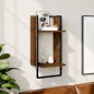 vidaXL Estante de pared con barra marrón roble 30x25x65 cm vidaXL Estante de pared con barra marrón roble 30x25x65 cm