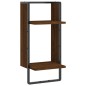 vidaXL Estante de pared con barra marrón roble 30x25x65 cm vidaXL Estante de pared con barra marrón roble 30x25x65 cm