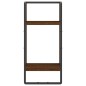 vidaXL Estante de pared con barra marrón roble 30x25x65 cm vidaXL Estante de pared con barra marrón roble 30x25x65 cm