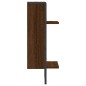 vidaXL Estante de pared con barra marrón roble 30x25x65 cm vidaXL Estante de pared con barra marrón roble 30x25x65 cm