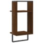vidaXL Estante de pared con barra marrón roble 30x25x65 cm vidaXL Estante de pared con barra marrón roble 30x25x65 cm