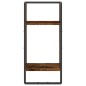 vidaXL Estantes de pared con barra roble ahumado 30x25x65 cm
