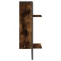 vidaXL Estantes de pared con barra roble ahumado 30x25x65 cm