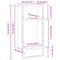 vidaXL Estantes de pared con barra roble ahumado 30x25x65 cm
