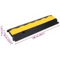 vidaXL Rampas protectoras de cables con 2 canales goma 100 cm