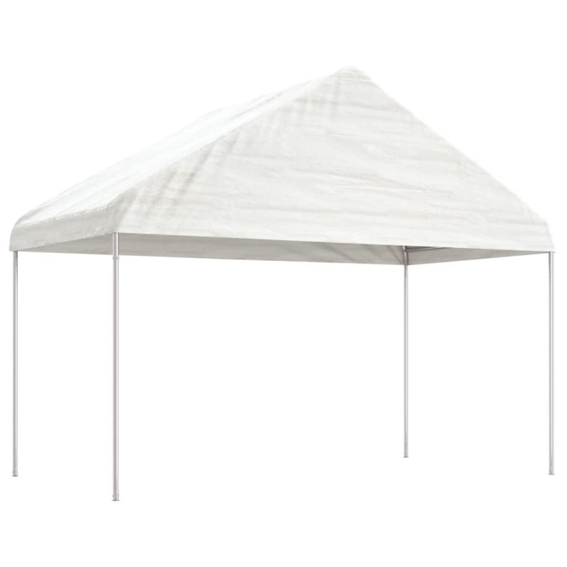 vidaXL Cenador con techo polietileno blanco 4,08x2,23x3,22 m vidaXL Cenador con techo polietileno blanco 4,08x2,23x3,22 m