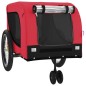 vidaXL Remolque de bicicleta mascotas hierro tela Oxford rojo negro vidaXL Remolque de bicicleta mascotas hierro tela Oxford rojo negro