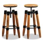 vidaXL Taburetes de cocina 2 unidades madera maciza de mango vidaXL Taburetes de cocina 2 unidades madera maciza de mango