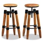 vidaXL Taburetes de cocina 2 unidades madera maciza de mango vidaXL Taburetes de cocina 2 unidades madera maciza de mango