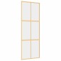 vidaXL Puerta corredera dorada de vidrio ESG transparente y aluminio vidaXL Puerta corredera dorada de vidrio ESG transparente y aluminio