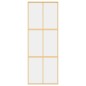 vidaXL Puerta corredera dorada de vidrio ESG transparente y aluminio vidaXL Puerta corredera dorada de vidrio ESG transparente y aluminio