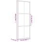 vidaXL Puerta corredera dorada de vidrio ESG transparente y aluminio vidaXL Puerta corredera dorada de vidrio ESG transparente y aluminio