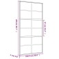 vidaXL Puerta corredera dorada de vidrio ESG transparente y aluminio vidaXL Puerta corredera dorada de vidrio ESG transparente y aluminio
