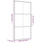 vidaXL Puerta corredera dorada de vidrio ESG transparente y aluminio vidaXL Puerta corredera dorada de vidrio ESG transparente y aluminio