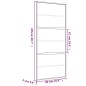 vidaXL Puerta corredera dorada de vidrio ESG transparente y aluminio vidaXL Puerta corredera dorada de vidrio ESG transparente y aluminio