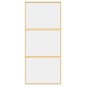vidaXL Puerta corredera dorada de vidrio ESG transparente y aluminio vidaXL Puerta corredera dorada de vidrio ESG transparente y aluminio