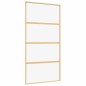 vidaXL Puerta corredera dorada de vidrio ESG transparente y aluminio vidaXL Puerta corredera dorada de vidrio ESG transparente y aluminio