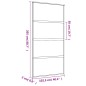 vidaXL Puerta corredera dorada de vidrio ESG transparente y aluminio vidaXL Puerta corredera dorada de vidrio ESG transparente y aluminio