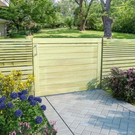 vidaXL Puerta de valla de jardín madera pino impregnada 75x100 cm