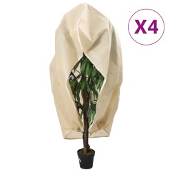 vidaXL Cubiertas para plantas con cremallera 4 uds 70 g/m² 3,93x3 m
