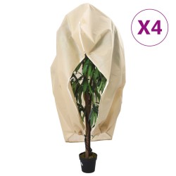 vidaXL Cubiertas para plantas con cremallera 4 uds 70 g/m² 2,36x2 m