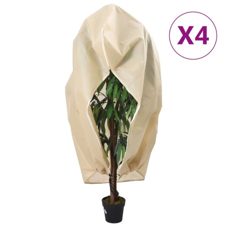 vidaXL Cubiertas para plantas con cremallera 4 uds 70 g/m² 2,36x2 m
