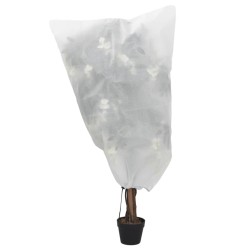 vidaXL Cubiertas para plantas con cordón 8 uds 70 g/m² 0,8x1 m