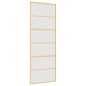 vidaXL Puerta corredera dorada vidrio ESG esmerilado aluminio 76x205cm vidaXL Puerta corredera dorada vidrio ESG esmerilado aluminio 76x205cm