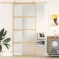 vidaXL Puerta corredera dorada vidrio ESG esmerilado aluminio 90x205cm vidaXL Puerta corredera dorada vidrio ESG esmerilado aluminio 90x205cm