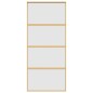 vidaXL Puerta corredera dorada vidrio ESG esmerilado aluminio 90x205cm vidaXL Puerta corredera dorada vidrio ESG esmerilado aluminio 90x205cm