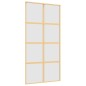 vidaXL Puerta corredera dorada de vidrio ESG esmerilado y aluminio vidaXL Puerta corredera dorada de vidrio ESG esmerilado y aluminio