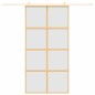 vidaXL Puerta corredera dorada de vidrio ESG esmerilado y aluminio vidaXL Puerta corredera dorada de vidrio ESG esmerilado y aluminio