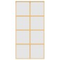 vidaXL Puerta corredera dorada de vidrio ESG esmerilado y aluminio vidaXL Puerta corredera dorada de vidrio ESG esmerilado y aluminio
