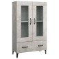 vidaXL Aparador de madera contrachapada gris hormigón 70x31x115 cm vidaXL Aparador de madera contrachapada gris hormigón 70x31x115 cm